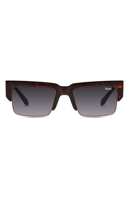 Quay Australia Bad & Bookish 47mm Tinted Gradient Square Sunglasses in Tortoise /Smoke
