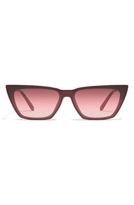 Quay Australia Bad Habit 65mm Oversize Cat Eye Sunglasses in Oxblood /Ruby 