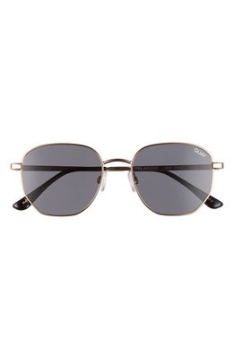 Quay Australia Big Time 48mm Gradient Square Sunglasses in Gold/Smoke