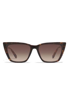 Quay Australia Call the Shots Remixed 43mm Gradient Cat Eye Sunglasses in Neutral Tortoise /Brown 