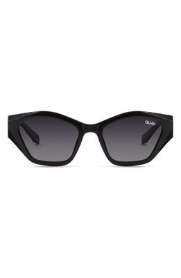 Quay Australia Counting Stars 42mm Gradient Cat Eye Sunglasses in Black /Smoke