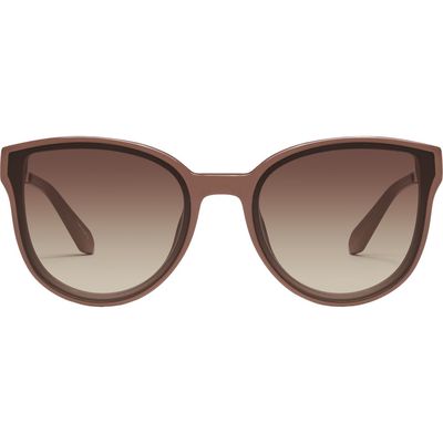 Quay Australia Date Night 54mm Round Sunglasses in Doe /Brown