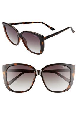 Quay Australia Ever After 59mm Cat Eye Sunglasses in Tortoise/Smoke Taupe