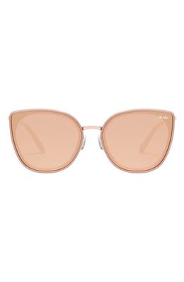 Quay Australia Flat Out 60mm Cat Eye Sunglasses in Fawn/Fawn