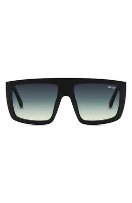 Quay Australia Get in Line 58mm Gradient Shield Sunglasses in Black /Smoke