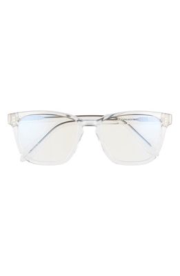 Quay Australia Hardwire Square 50mm Blue Light Filtering Glasses in Clear/Clear