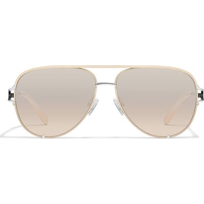 Quay Australia High Key 51mm Gradient Aviator Sunglasses in Silver/silver Champagne Flash 