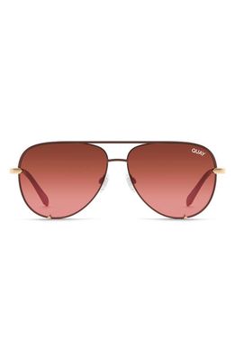 Quay Australia High Key 62mm Aviator Glasses in Bronze/Brown Pink