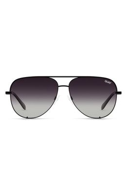 Quay Australia High Key Mini 51mm Polarized Aviator Sunglasses in Black /Fade Polarized