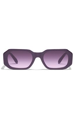 Quay Australia Hyped Up 38mm Gradient Square Sunglasses in Amethyst/dark Amethyst 