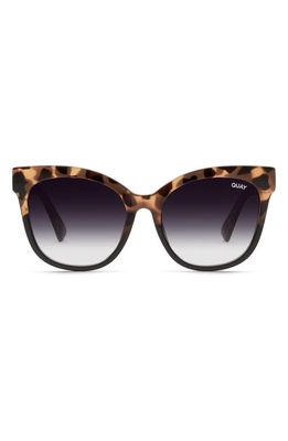 Quay Australia It's My Way 53mm Gradient Cat Eye Sunglasses in Tort Black /Black Fade
