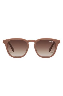 Quay Australia Jackpot 50mm Gradient Small Round Sunglasses in Doe /Brown