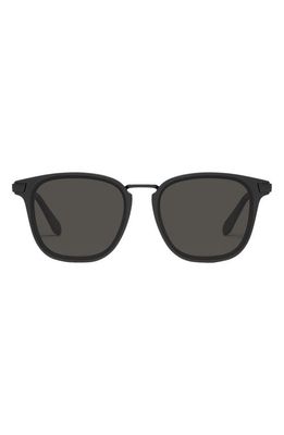 Quay Australia Jackpot Remixed 48mm Polarized Round Sunglasses in Matte Black Polarized 