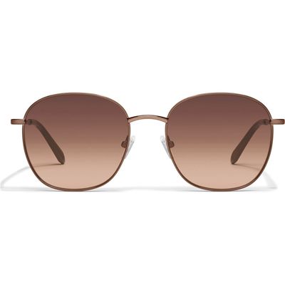 Quay Australia Jezabell 54mm Gradient Round Sunglasses in Chocolate /Brown Fawn 