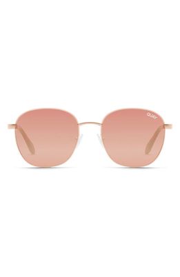 Quay Australia Jezabell Links 54mm Round Sunglasses in Rose /Rose