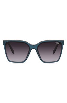 Quay Australia Level Up 51mm Square Sunglasses in Blue/Smoke