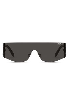 Quay Australia New Wave 142mm Shield Sunglasses in Black/Black