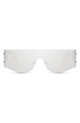 Quay Australia New Wave 142mm Shield Sunglasses in Silver /Silver