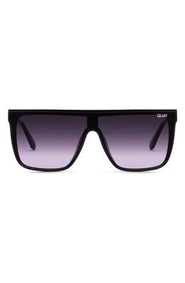 Quay Australia Nightfall 135mm Shield Sunglasses in Black Purple Fade