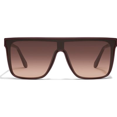 Quay Australia Nightfall 49mm Gradient Shield Sunglasses in Espresso /Brown Fawn 