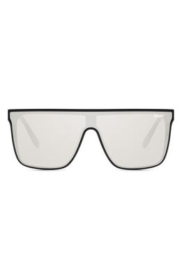 Quay Australia Nightfall 52mm Polarized Shield Sunglasses in Black /Smoke