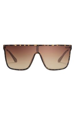 Quay Australia Nightfall Remixed Polarized Shield Sunglasses in Tortoise Chocolate Paprika