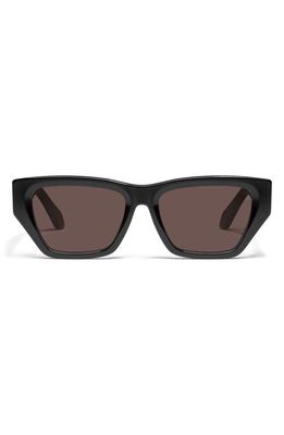 Quay Australia No Apologies 40mm Gradient Square Sunglasses in Black /Brown 