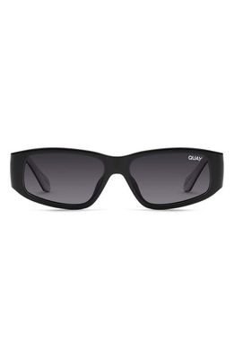 Quay Australia No Envy 41mm Polarized Square Sunglasses in Black White /Smoke Polarized