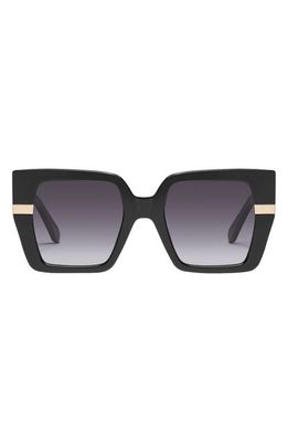 Quay Australia Notorious 51mm Gradient Square Sunglasses in Black /Smoke 