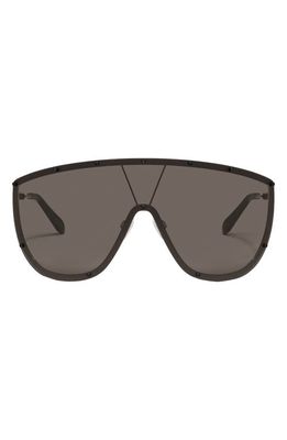 Quay Australia On Set 70mm Oversize Shield Sunglasses in Gold /Black