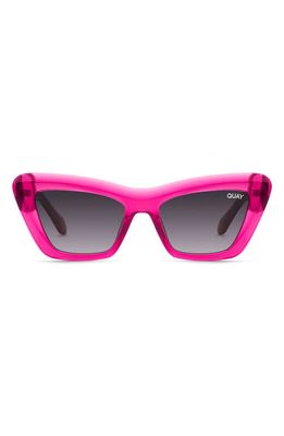 Quay Australia On the Radio 50mm Cat Eye Sunglasses in Pink /Smoke
