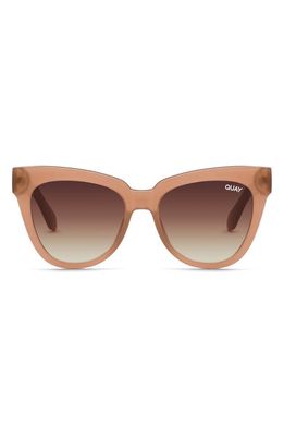 Quay Australia Over You 48mm Gradient Cat Eye Sunglasses in Oat/Brown