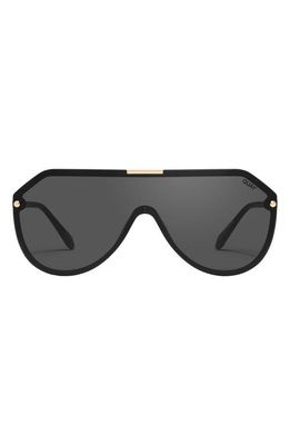 Quay Australia Show Biz 150mm Gradient Shield Sunglasses in Black/Black