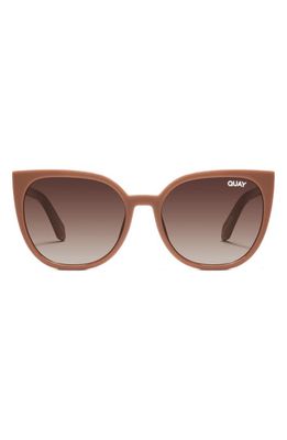 Quay Australia Staycation 49mm Gradient Cat Eye Sunglasses in Doe /Brown