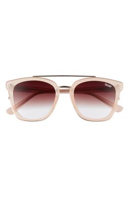 Quay Australia Sweet Dreams 55mm Square Sunglasses in Blush/Brown
