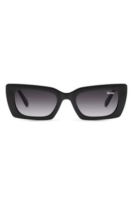 Quay Australia The DL 34mm Gradient Square Sunglasses in Black/Smoke