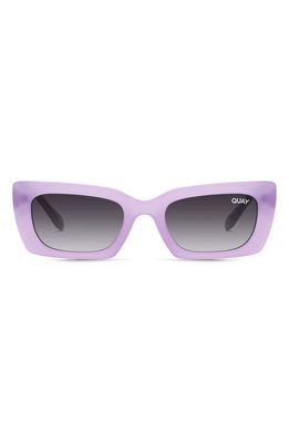 Quay Australia The DL 34mm Gradient Square Sunglasses in Lavender/Smoke Gradient