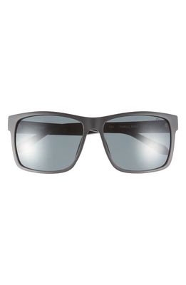 Quay Australia Thrill Ride 63mm Polarized Square Sunglasses in Black/Black Polarized