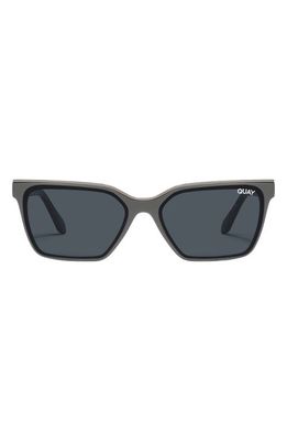 Quay Australia Top Shelf 40mm Gradient Small Square Sunglasses in Grey/Smoke