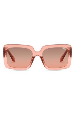 Quay Australia Total Vibe 47mm Square Sunglasses in Blush /Tan
