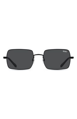 Quay Australia TTYL 41mm Gradient Polarized Square Sunglasses in Black/Black Polarized