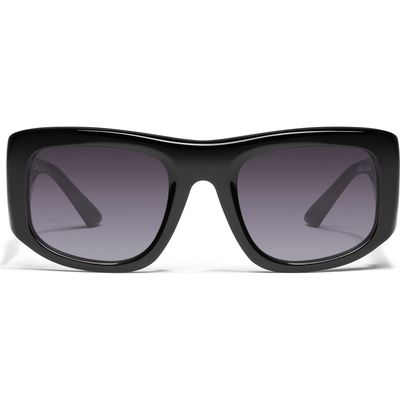 Quay Australia x Guizio Uniform 53mm Square Sunglasses in Black/Smoke 