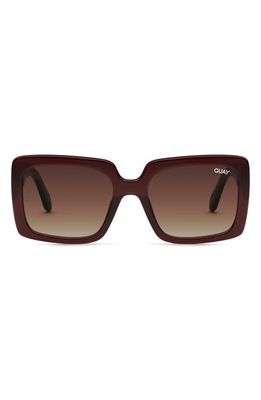 Quay Australia x Paris Total Vibe 54mm Square Sunglasses in Brown/Brown