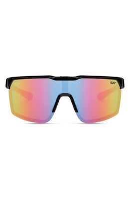 Quay Australia Zero Below 54mm Shield Sunglasses in Black/Pink