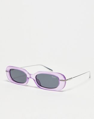 Quay so serious narrow sunglasses in lilac-Purple