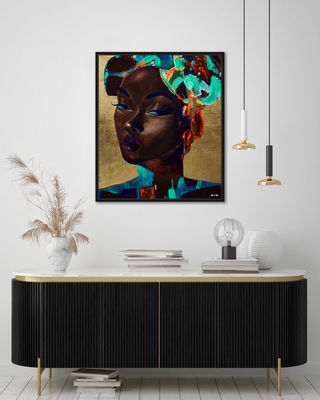 Queen of Neon Giclee on Canvas