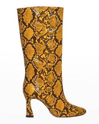 Queen Snake-Embossed Tall Boots