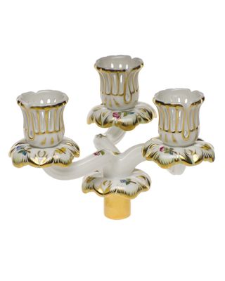 Queen Victoria Green Triple Candle Arm