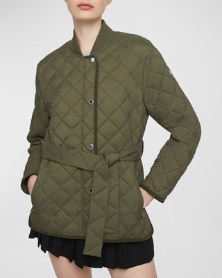 Queensway Diamond-Quilted Utility Jacket