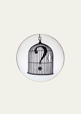 Question Mark Birdcage Salad/Dessert Plate